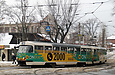 Tatra-T3SUCS #3080-3081 3-го маршрута поворачивает из Рыбасовского переулка на улицу Гольдберговскую