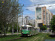 Tatra-T3SUCS #3080-3081 3-го маршрута на улице Полтавский шлях в районе улицы Холодногорской