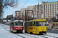 Tatra-T3SUCS #3085 и Tatra-T3SU #3015 20-го маршрута на улице Клочковской возле перекрестка с переулком Отакара Яроша
