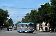 Tatra-T3SU #3085 1-го маршрута на улице Конева возле Симферопольского переулка
