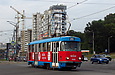 Tatra-T3SUCS #3085 20-го маршрута на улице Клочковской на перекрестке с одноименным спуском
