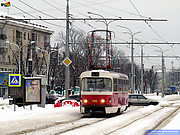 Tatra-T3SU #3086 5-го маршрута на улице Плехановской возле улицы Державинской