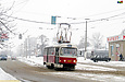 Tatra-T3SUCS #3087 27-го маршрута на улице Москалевской в районе улицы Академика Богомольца