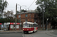 Tatra-T3SUCS #3087 27-го маршрута поворачивает с улицы Шевченко на улицу Моисеевскую