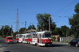 Tatra-T3SUCS #3091-3092 3-го маршрута на улице Москалевской напротив улицы Валерьяновской