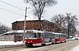 Tatra-T3SUCS #3091-3092 3-го маршрута в Рыбасовском переулке в районе Нетеченского бульвара
