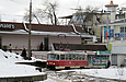 Tatra-T3SU #3092 20-го маршрута на конечной станции "Южный вокзал"