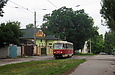 Tatra-T3SU #3092 20-го маршрута на улице Клочковской возле перекрестка с улицей Кузнецкой