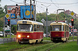 Tatra-T3SU #3092 и #3094 20-го маршрута на улице Клочковской возле перекрестка с улицей Близнюковской