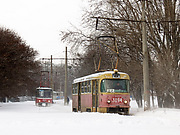 Tatra-T3SU #3094 27-го маршрута на улице Героев Труда