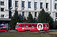 Tatra-T3SU #3094 12-го маршрута прибывает на конечную "Южный вокзал"
