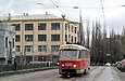 Tatra-T3SU #3095 6-го маршрута на улице Конева следует по Гончаровскому мосту