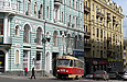Tatra-T3SU #3095 6-го маршрута поворачивает с Московского проспекта на площадь Конституции