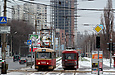 Tatra-T3SU #3095 и #3056 20-го маршрута на улице Клочковской возле перекрестка с улицей Новгородской