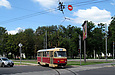 Tatra-T3SU #3095 27-го маршрута поворачивает с Московского проспекта на улицу Кошкина