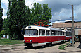 Tatra-T3SUCS #3095 возле производственного корпуса в Октябрьском трамвайном депо