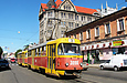 Tatra-T3SU #3096-3097 3-го маршрута на улице Полтавский шлях после пересечения с улицей Энгельса