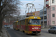 Tatra-T3SU #3096-3097 3-го маршрута на улице 1-й Конной Армии