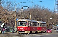Tatra-T3SU #3096-3097 3-го маршрута на улице Октябрьской Революции