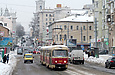 Tatra-T3SU #3096-3097 3-го маршрута на улице Университетской возле Рыбной площади