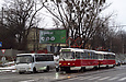 Tatra-T3SUCS #3096-3097 3-го маршрута и Атаман-А093 гос.# 0584 Ф4 на улице Полтавский Шлях возле перекрестка с улицей Рылеева