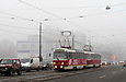 Tatra-T3SUCS #3096-3097 3-го маршрута на улице Полтавский Шлях на путепроводе им. Магомета Караева