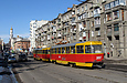 Tatra-T3SU #3096-3097 3-го маршрута на улице Университетской возле остановки "Рыбная площадь"