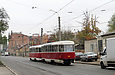 Tatra-T3SUCS #3096-3097 27-го маршрута на улице Гольдберговской в районе Рыбасовского переулка