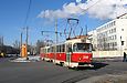 Tatra-T3SU #3098-3099 6-го маршрута на Салтовском шоссе на пересечении улицы Гвардейцев Широнинцев