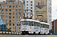 Tatra-T3SU #3098-3099 3-го маршрута на улице Университетской подъезжает к площади Рыбной