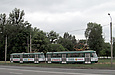 Tatra-T3SU #3098-3099 3-го маршрута на улице Полтавский шлях напротив парка "Юность"
