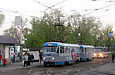 Tatra-T3SU #3098-3099 3-го маршрута на улице Москалевской возле улицы Николая Бажана