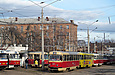 Tatra-T3SU #3301 на улице Смольной на территории трамвайного депо