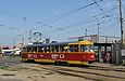 Tatra-T3SU #4001 16-А маршрута на улице Героев Труда возле одноименной станции метро