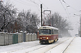 Tatra-T3SU #4001 16-А маршрута на улице Академика Павлова в районе улицы Камышева