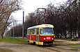 Tatra-T3SU #4001 8-го маршрута подъезжает к конечной станции "602-й микрорайон"
