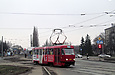 Tatra-T3SU #4010 27-го маршрута на улице Академика Павлова возле переулка Боткина