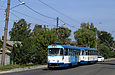 Tatra-T3A #4045-4046 3-го маршрута на улице Москалевской между улицей Светлановской и улицей Власенко