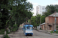 Tatra-T3A #4047-4048 3-го маршрута в Рыбасовском переулке возле Нетеченского бульвара
