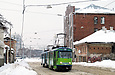 Tatra-T3A #4047-4048 3-го маршрута на улице Грековской в районе улицы Воскресенской