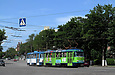 Tatra-T3A #4047-4048 3-го маршрута на улице Конева возле Симферопольского переулка