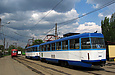 Tatra-T3A #4047-4048 3-го маршрута на улице Октябрьской Революции в районе Октябрьского трамвайного депо