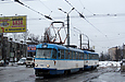 Tatra-T3A #5101-5102 3-го маршрута на улице Полтавский Шлях возле станции метро "Холодная Гора"