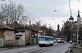 Tatra-T3A #5101-5102 3-го маршрута на улице Грековской напротив улицы Галушкинской
