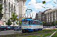 Tatra-T3A #5101-5102 3-го маршрута поворачивает с площади Павловской на площадь Сергиевскую