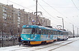 Tatra-T3A #5101-5102 3-го маршрута на улице Полтавский Шлях возле станции метро "Холодная Гора"