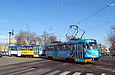 Tatra-T3A #5101-5102 3-го маршрута поворачивает на Сергиевскую площадь с улицы Полтавский Шлях