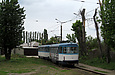 Tatra-T3A #5101-5102 3-го маршрута разворачивается на конечной "Новожаново"