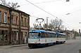 Tatra-T3A #5117-5118 3-го маршрута на улице Грековской напротив улицы Галушкинской
