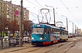 Tatra-T3A #5117-5118 3-го маршрута на улице Полтавский Шлях возле станции метро "Холодная Гора"